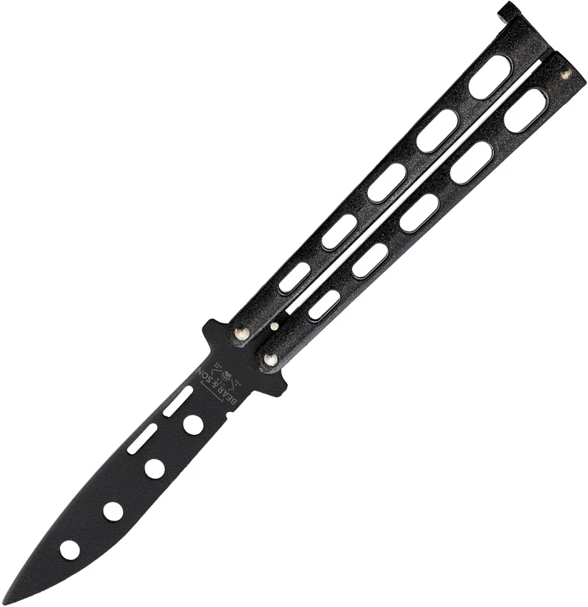 Bear & Son Large Butterfly Knife Trainer Galaxy (4" Black) 115GXTR