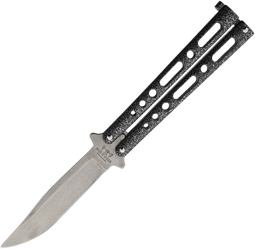 Bear & Son 117 Large Butterfly Knife Gray (4" SW) BC117SSW
