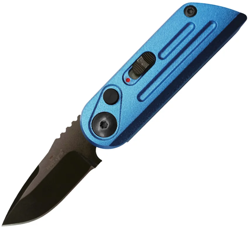 Bear Ops Bold Action XIV Automatic Knife Blue Stainless Steel (1.5" Black)