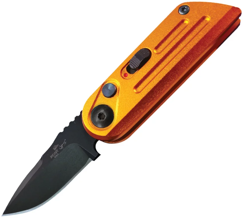 Bear Ops Bold Action XIV Automatic Knife Orange Stainless Steel (1.5" Black)