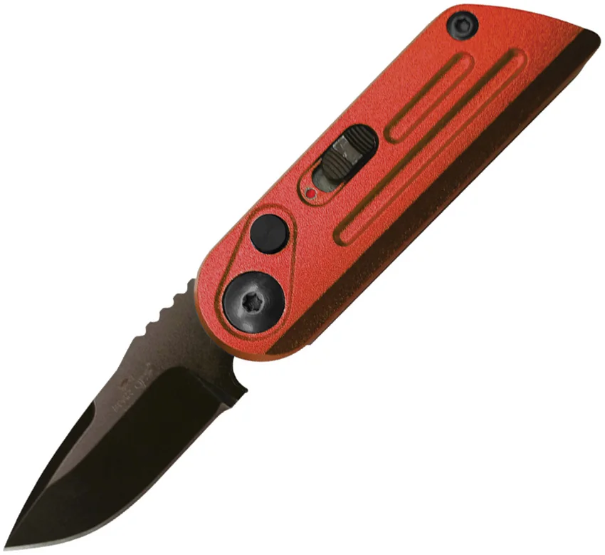 Bear Ops Bold Action XIV Automatic Knife Red Stainless Steel (1.5" Black)