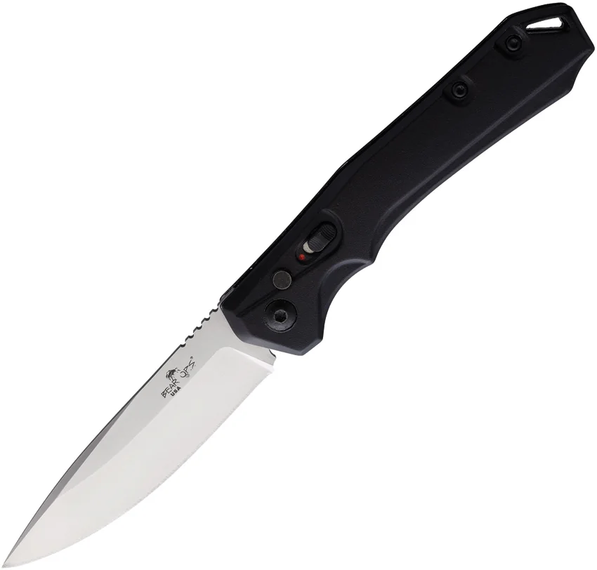 Bear OPS Bold Action Automatic Knife Black Aluminum (3.25" Satin) AC-1800-AIBK-S