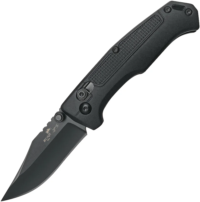 Bear OPS Mini Rancor IV Clip Point Slide Lock Knife (2.75" Black) MC-500-ALBK-B