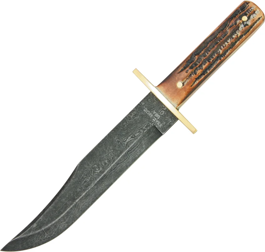 Bear & Son American Bowie Fixed Blade Knife (7.75" Damascus) 501D