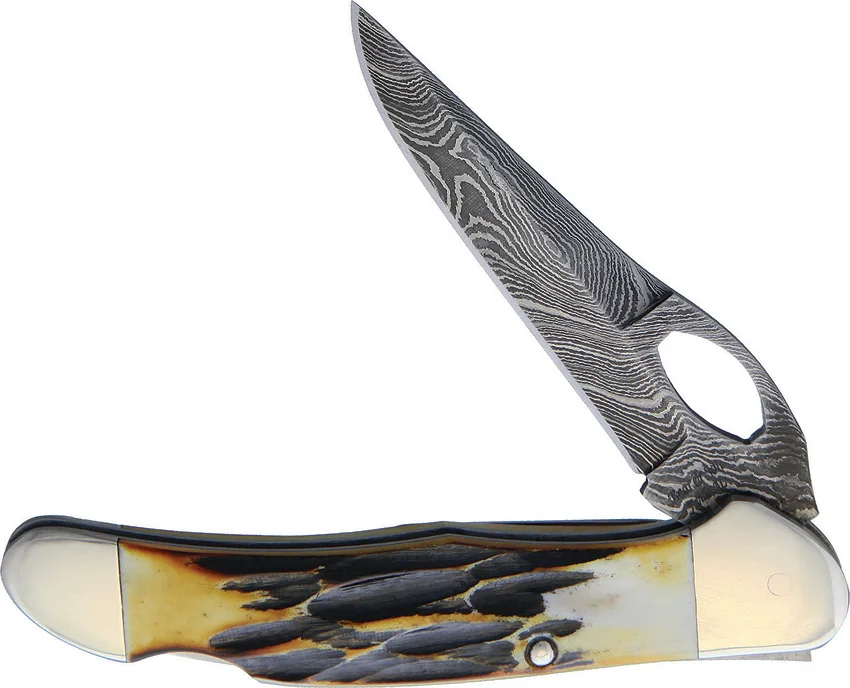 Bear & Son 3.75" Traditional Pocket Knife Genuine India Stag Bone 5149LD