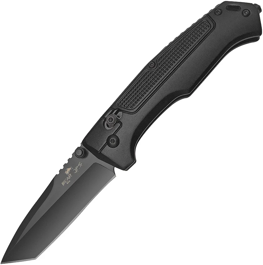 Bear OPS Rancor IV Tanto Slide Lock Knife Black (3.25" Black) MC-560-ALBK-B
