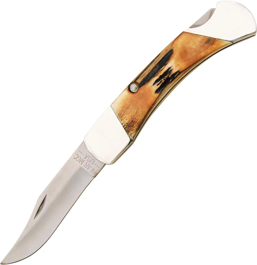 Bear and Son Folding Hunter Stag Bone (3.75" Satin)