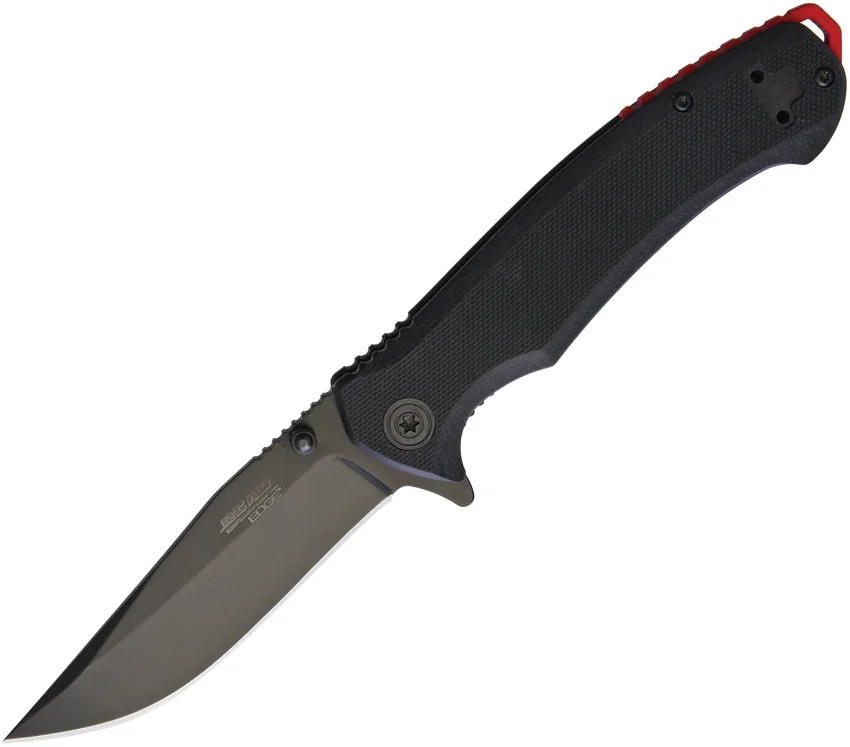 Bear Edge 61112 Spring Assisted Knife Black G-10  (3.5" Black)