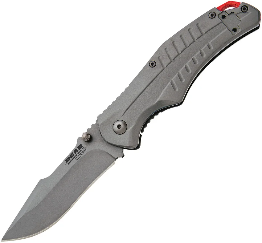 Bear Edge 61114 Frame Lock Knife Stainless Steel (3.25" Gray)