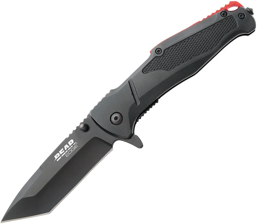 Bear Edge Sideliner Spring Assisted Knife Black Al (3.38" Black) 61121