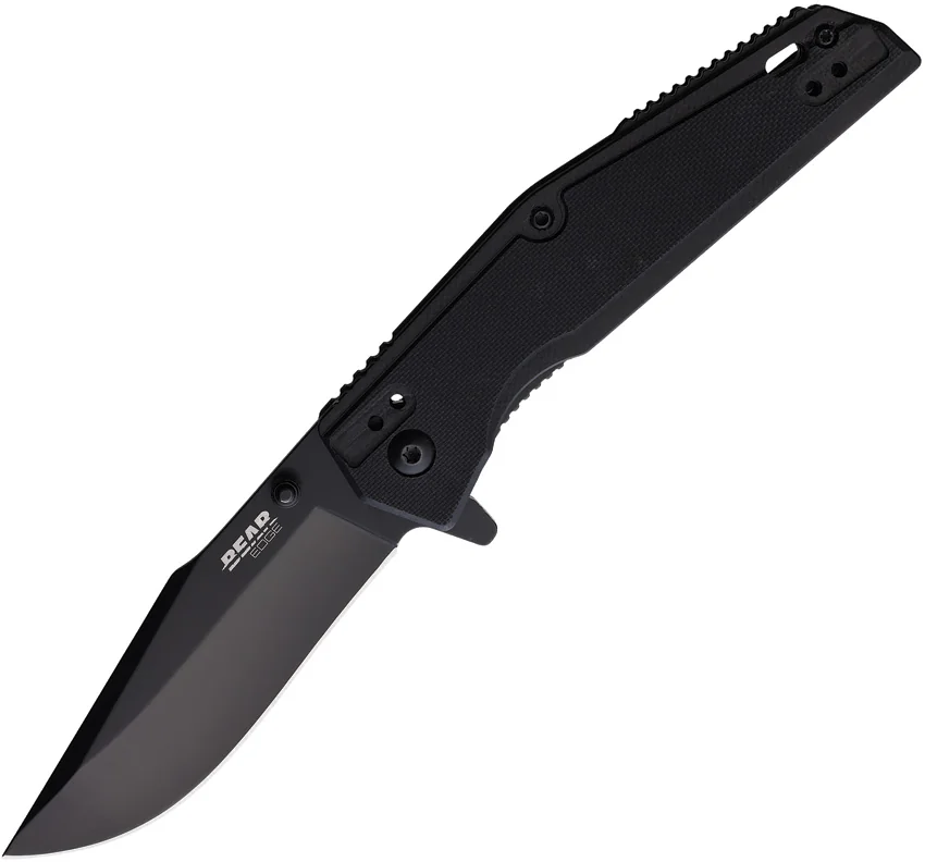 Bear Edge Sideliner Clip Point Assisted Knife Black G-10 (3.3" Black)