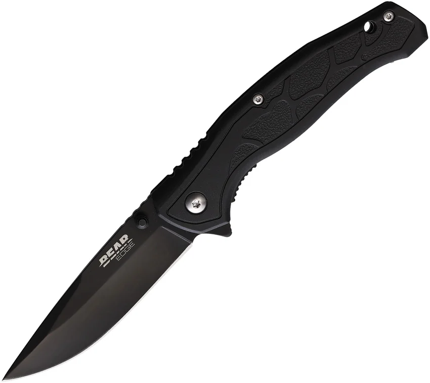 Bear Edge Brisk 2.0 Spring Assisted Liner Lock Knife Black Zytel (3.5" Black)
