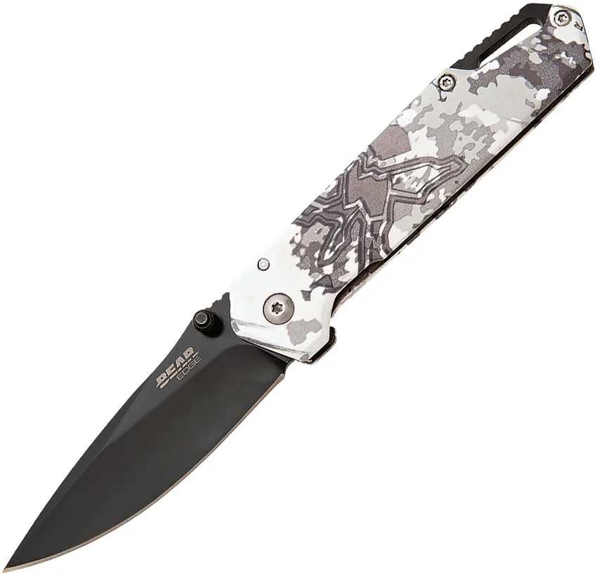 Bear Edge Brisk 3.0 Frame Lock Knife TrueTimber Viper White SS (3" Black)