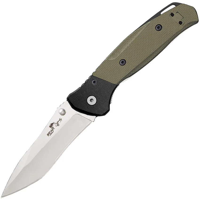 Bear OPS Bear Swipe IV  Spring Assisted Knife OD Green G-10 (3.25" Bead Blast)