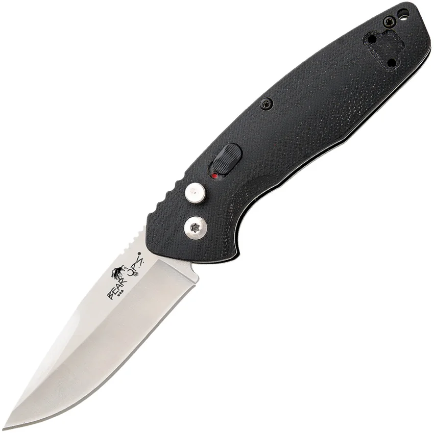 Bear OPS Bold Action X Automatic Knife Black G-10 (2.6" Bead Blast)