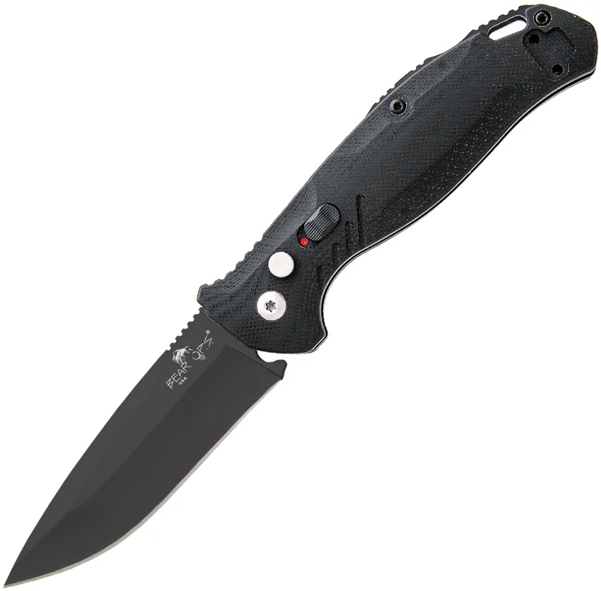 Bear OPS Bold Action XI Automatic Knife Black G-10 (3.25" Black)