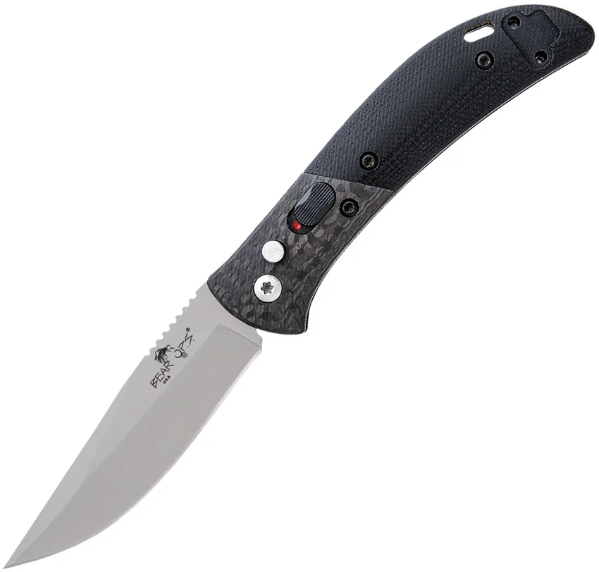 Bear OPS Bold Action IX Automatic Knife Black G-10/ CF (2.8" Bead Blast)