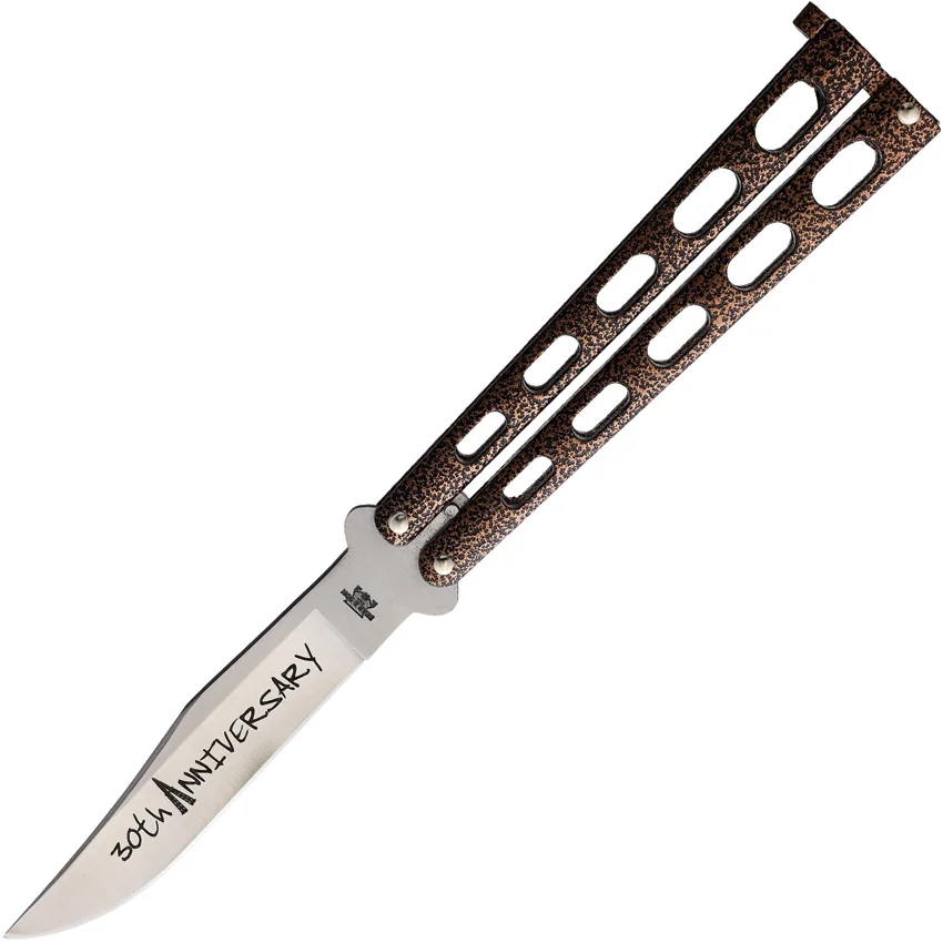 Bear & Son 30th Anniversary 114 Copper Vein Butterfly Knife (4.3" Satin)