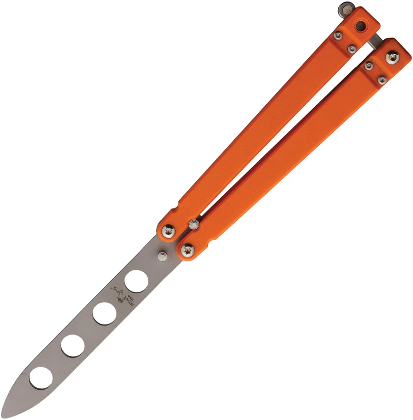 Bear OPS Bear Song II Butterfly Knife Orange G-10 (4.38" Trainer) B-201-B4-P