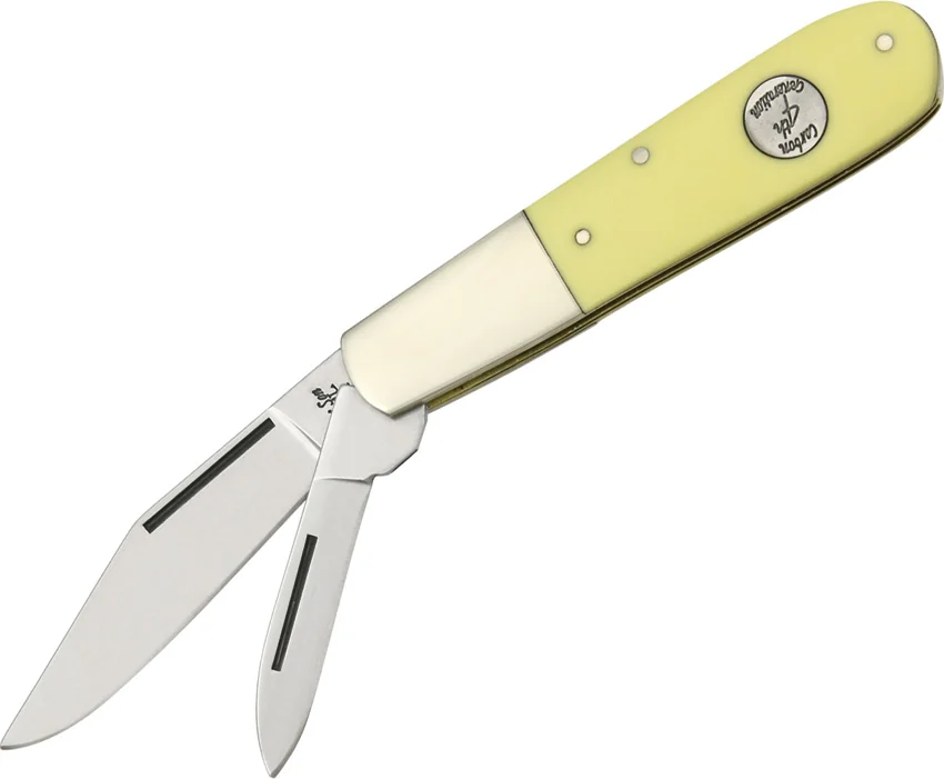 Bear & Son Barlow Traditional Knife Yellow Delrin (2.625" Satin) C3281
