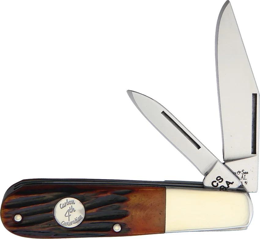 Bear & Son Barlow Slip Joint Knife Red Stag Bone (2.625" Satin) CRSB281