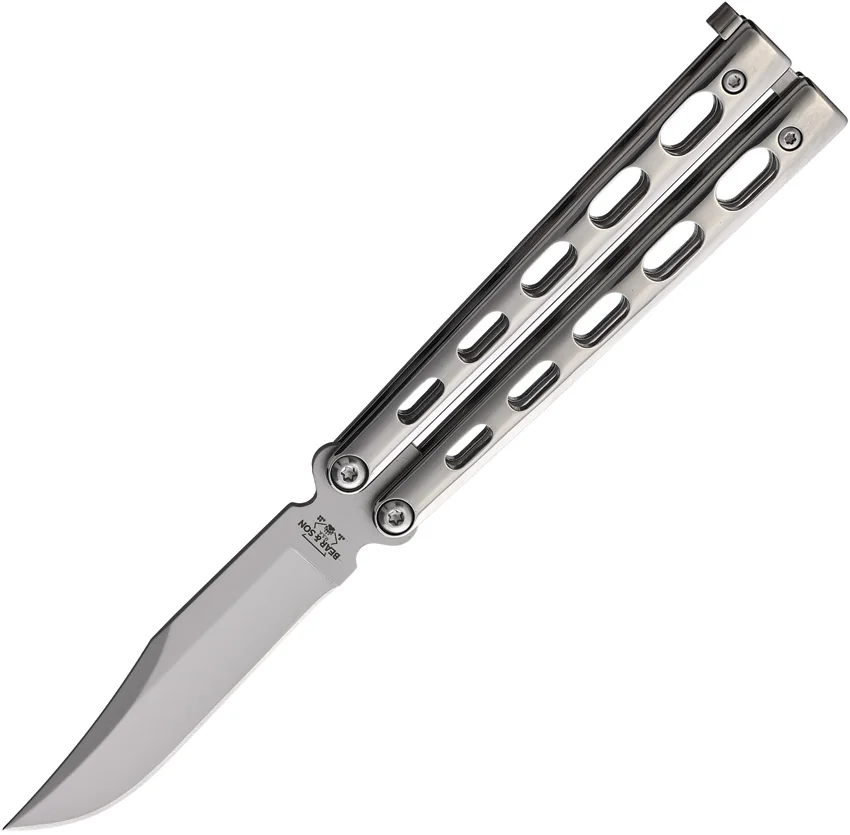 Bear & Son Butterfly Knife Stainless Steel (3.2" Bead Blast)