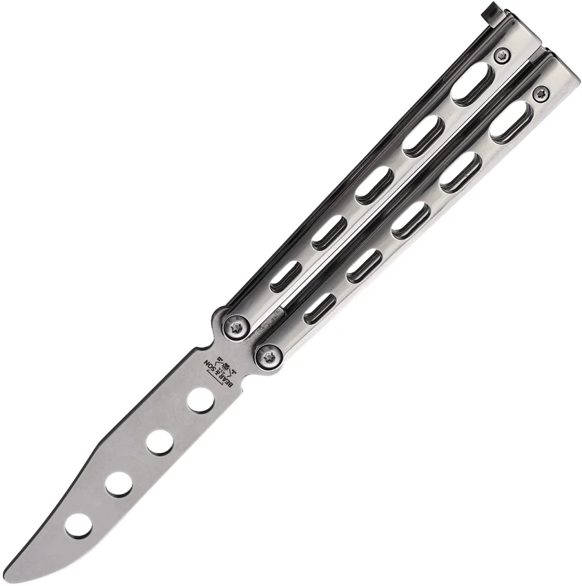 Bear & Son Butterfly Knife Trainer Stainless Steel (3.2" Dull Stonewash)