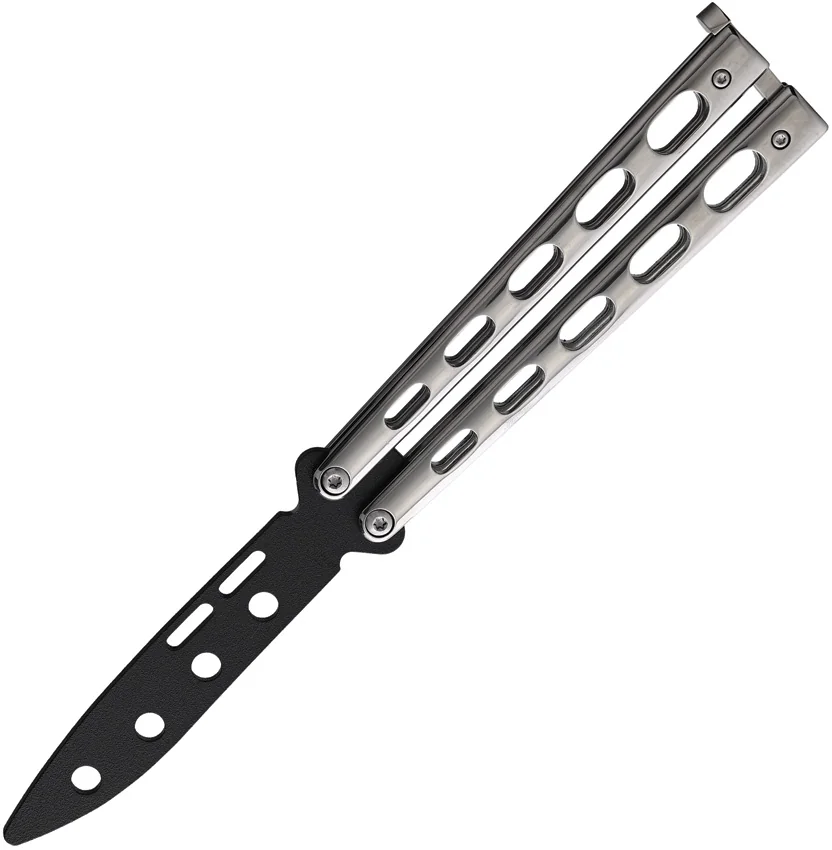 Bear and Son Butterfly Knife Trainer Stainless Steel (4" Black)