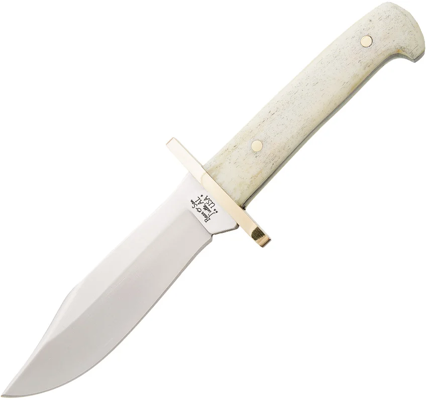 Bear & Son Baby Bowie Fixed Blade White Bone (3.25" Plain) WSD00 1/2
