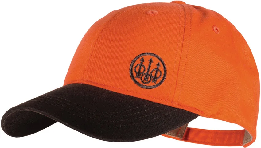 Beretta Trident Upland Hat - Blaze Orange Cap Cotton (Adjustable)