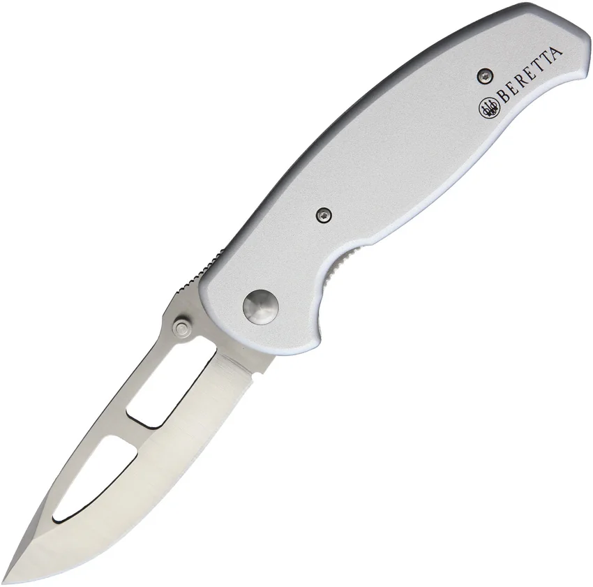 Beretta Airlight 3 Medium Liner Lock Knife Silver Aluminum (3" Satin)