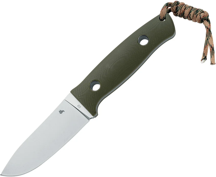Fox Knives Venuvius Fixed Blade Knife OD Green G-10 (Stonewash D2) BF710D2OD
