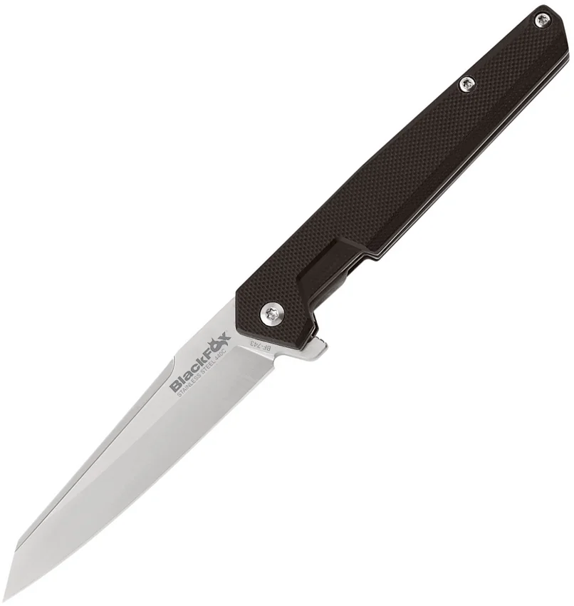 BlackFox Jimson Liner Lock Knife Black G-10 (3.1" Satin)