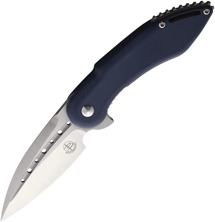 Begg Knives Mini Glimpse Knife Slate Gray G-10 (3" Satin)