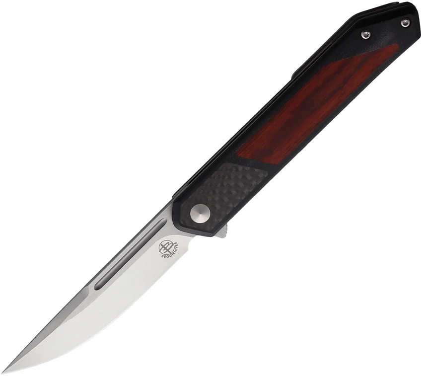 Begg Knives Kwaiken Knife Black G-10 + CF/Rose Wood (3.5" Satin)