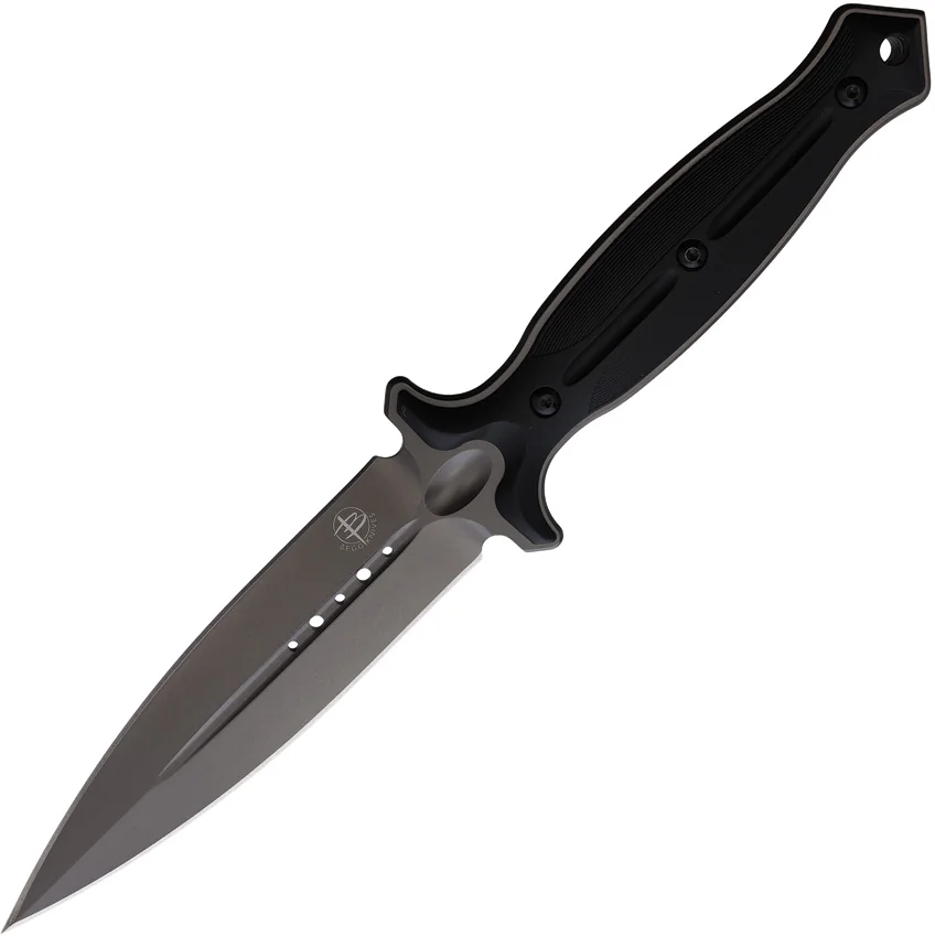 Begg Knives Filoso Dagger Fixed Blade Knife Black Polymer (6" Gray)