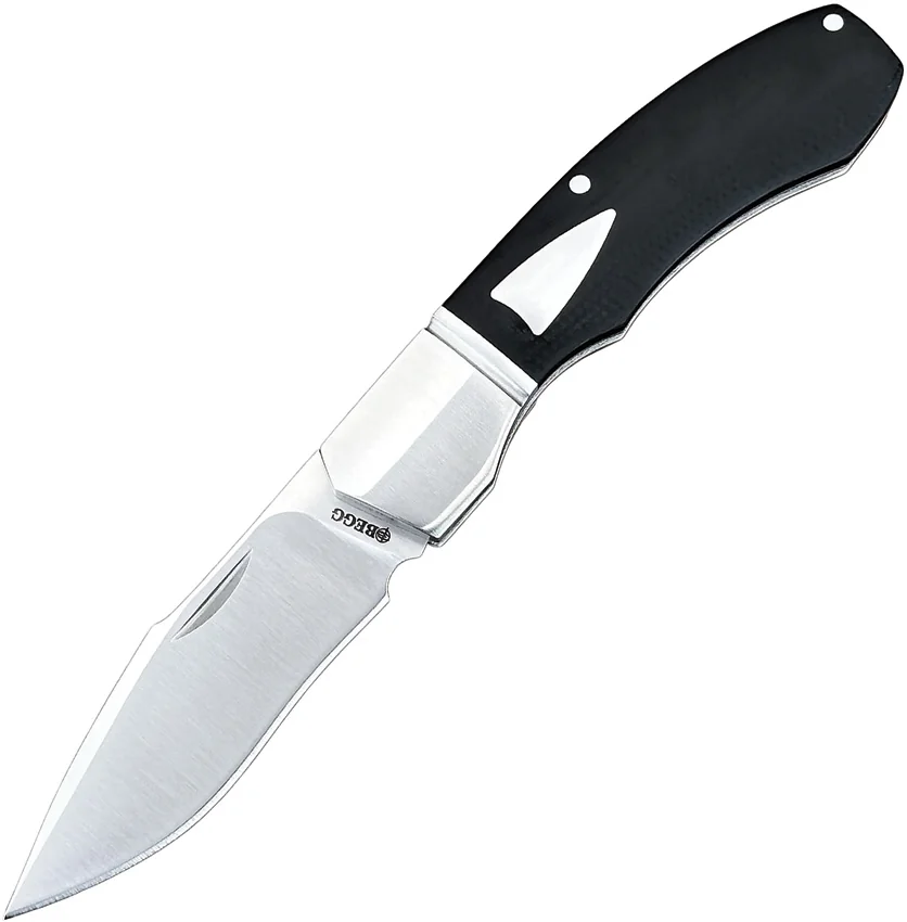Begg Knives JVO Design Recurve Slip Joint Knife Black G-10 (2.8" Satin)