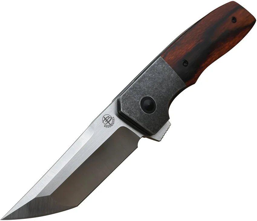 Begg Knives Seishin Frame Lock Knife Pakkawood (3.5" Satin VG10)