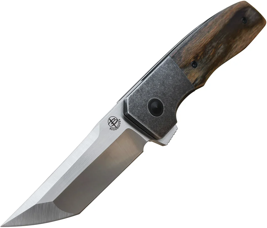 Begg Knives Seishin Frame Lock Knife Birch (3.5" Satin VG10)