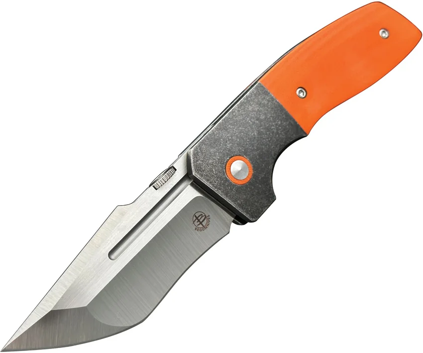 Begg Knives One Frame Lock Knife Orange G-10 (3" Satin)