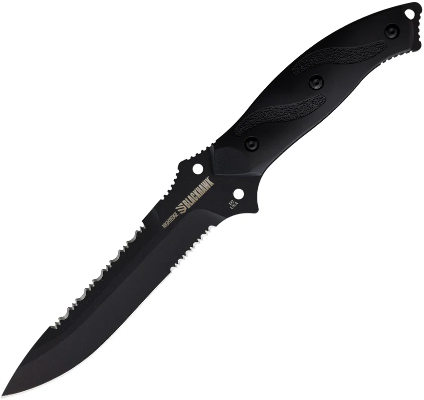 Blackhawk Nightedge Fixed Blade Knife Black (5.9" Black Serr)