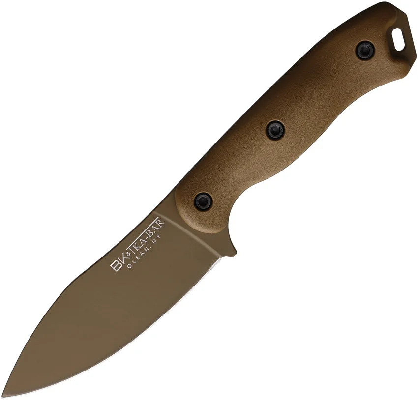 Ka-Bar Becker Nessmuk Fixed Blade Knife Tan (4.5" Tan) BK19