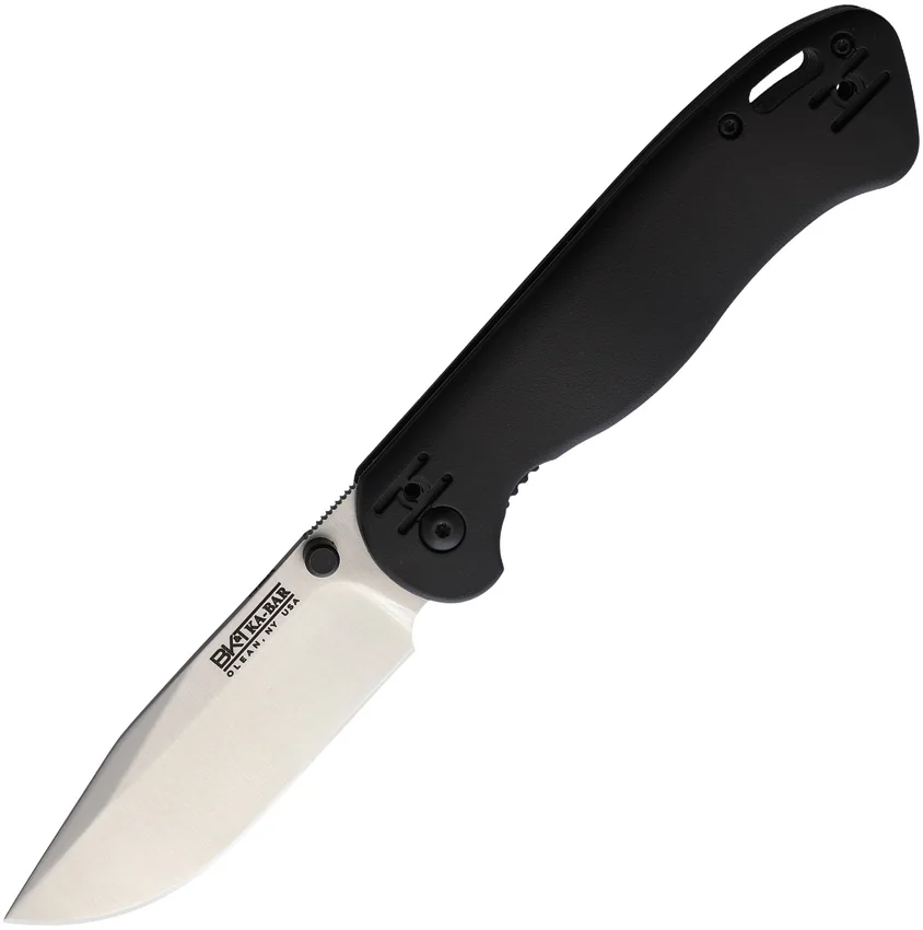 Ka-Bar Becker Folder Liner Lock Knife Black GFN (3.5" Satin) BK40