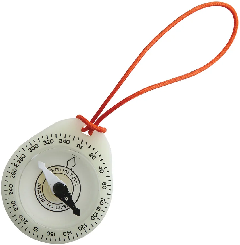 Brunton Glowing Compass w/ Lanyard String Orange