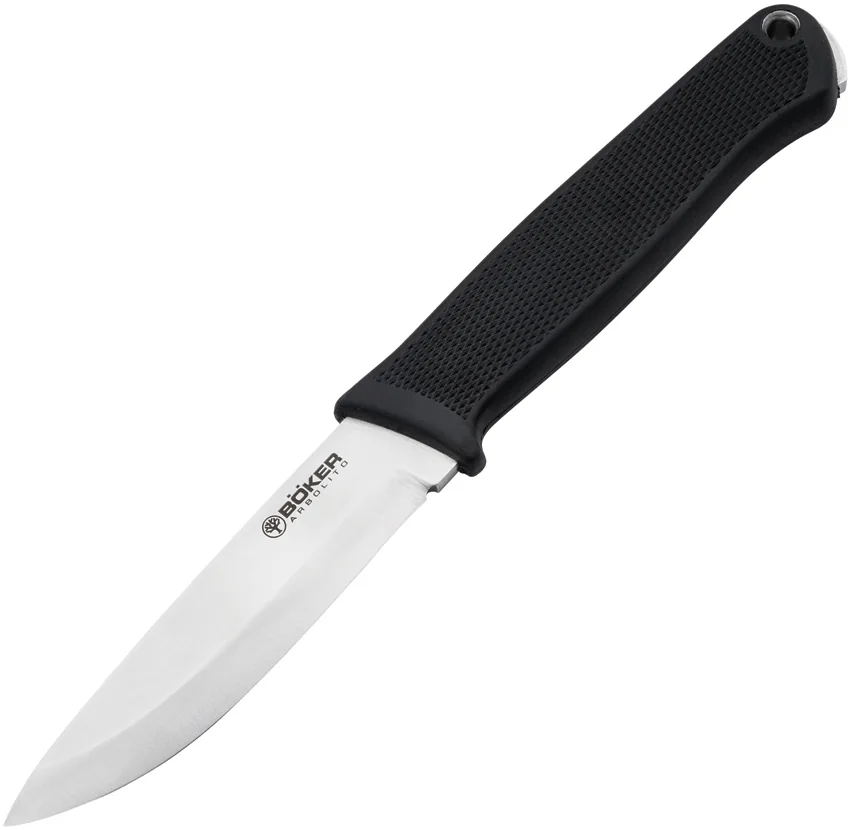 Boker Arbolito BK-1 Fixed Blade Knife Black Polymer (4"  Satin) 02BA200