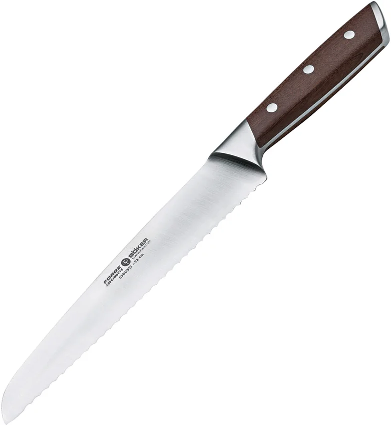 Boker Forge Wood 8.1" Bread Kitchen Knife Maple Wood
