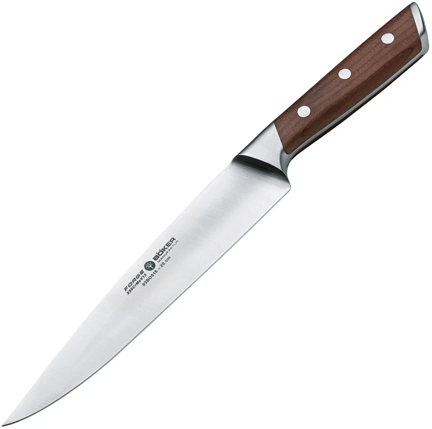 Boker Forge Wood 7.4" Carving Kitchen Knife Maple Wood