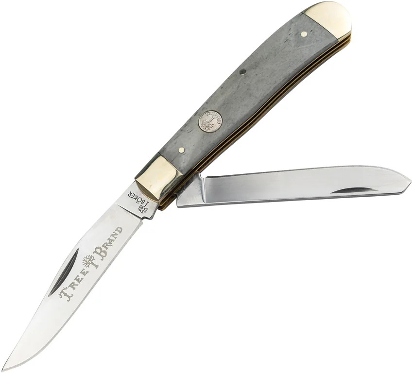 Boker Trapper Knife 4.1" Smooth Gray Bone 110827