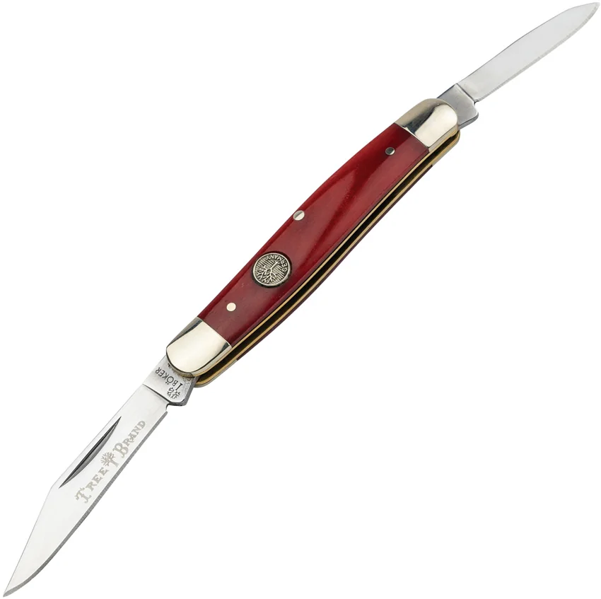 Boker Small Pen Slip Joint Pocket Knife Smooth Red Bone 110844
