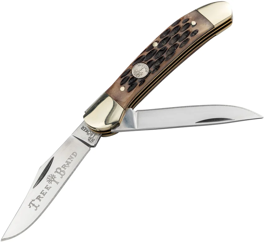 Boker Copperhead Pocket Knife 3.75" Jigged Brown Bone 110861